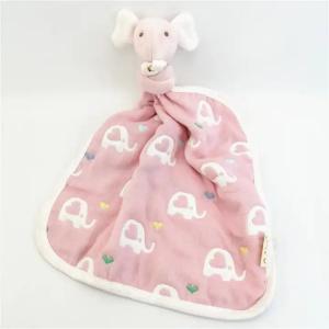 Wholesale ODM OEM Elephant Baby Sleep Comforter Cotton Soft Animal Baby Comforter Toy from china suppliers