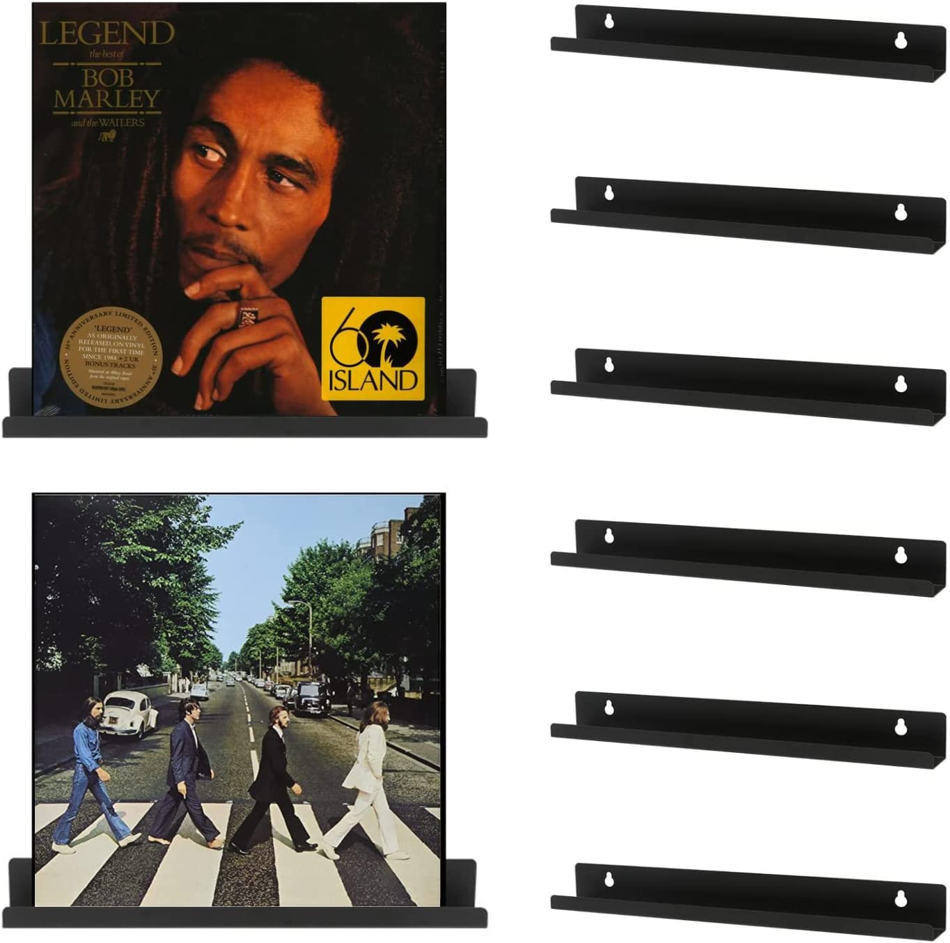 Records Decor Floating Shelves Vinyl record wall display Record Shelf Album Frames