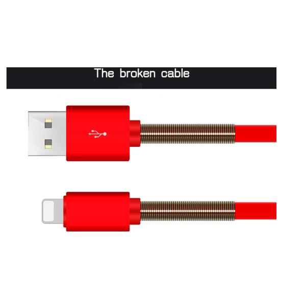 3FT Half Spring Type C Micro USB Charger Cable / Durable Charging Data Sync Cord For Smartphones