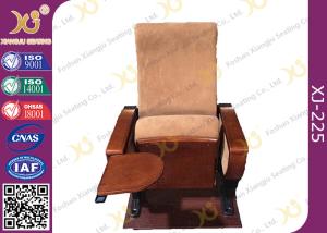 Wholesale Auditorium Conference Hall Chairs With Durable Plywood Writing Table / Large Iron Leg from china suppliers