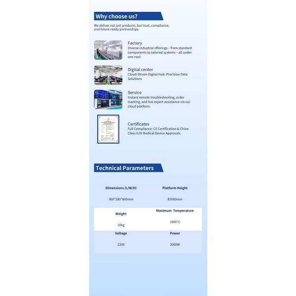 2000W Dental Porcelain Furnace Precision Temperature Control Vacuum Rapid Sintering