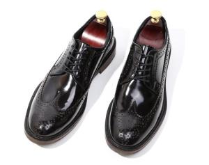 Wholesale Brand Italian Mens Leather Shoes Flats Footwear Black Slip On Dress Shoes from china suppliers