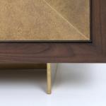 Dark Solid Wood Walnut Sideboard Wooden Buffet Cabinet OEM