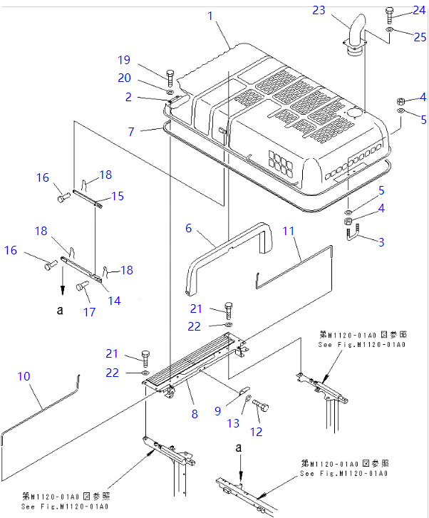 207-01-32111 2070132111 Pipe KOMATSU Excavator Spare Parts For PC300-6 PC350-6