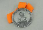Long Ribbon National University Singapore Medals With Zinc Alloy Die Casting