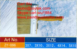 Natural bristle Chinese bristle synthetic mix shed fence ceiling wall paint brush wood plastic handle 4 inch WB-026