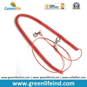 Wholesale Red Stopdrop Tooling Coil Lanyard Cable W/Thumb Hook from china suppliers
