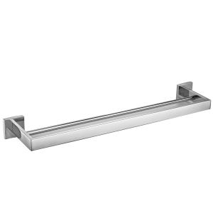 Wholesale OEM Chrome 24 Inch Towel Bar Square SUS304 Heavy Double Bar Towel Rack from china suppliers