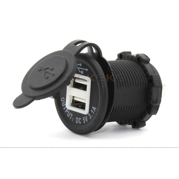 5V 3.1A Dual Port USB Marine Power Socket Adapter Waterproof Construction