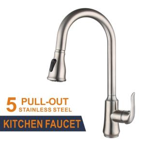 Wholesale Thick Stainless Steel Kitchen Mixer Tap With Pull Out Spray from china suppliers