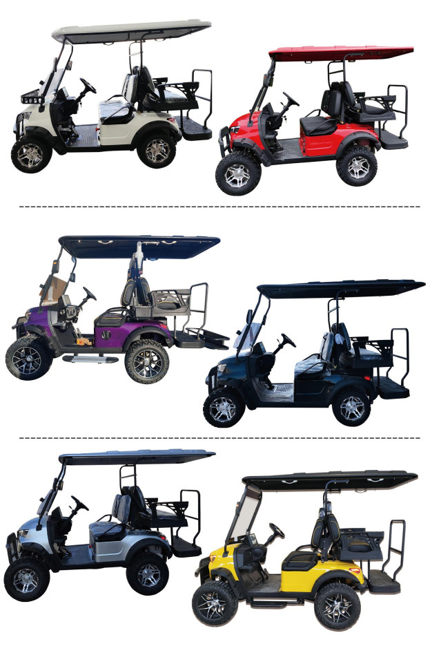 2 - 4 Seat Capacity Club Golf Cart Independent Suspension With Self Adjusting Brakes