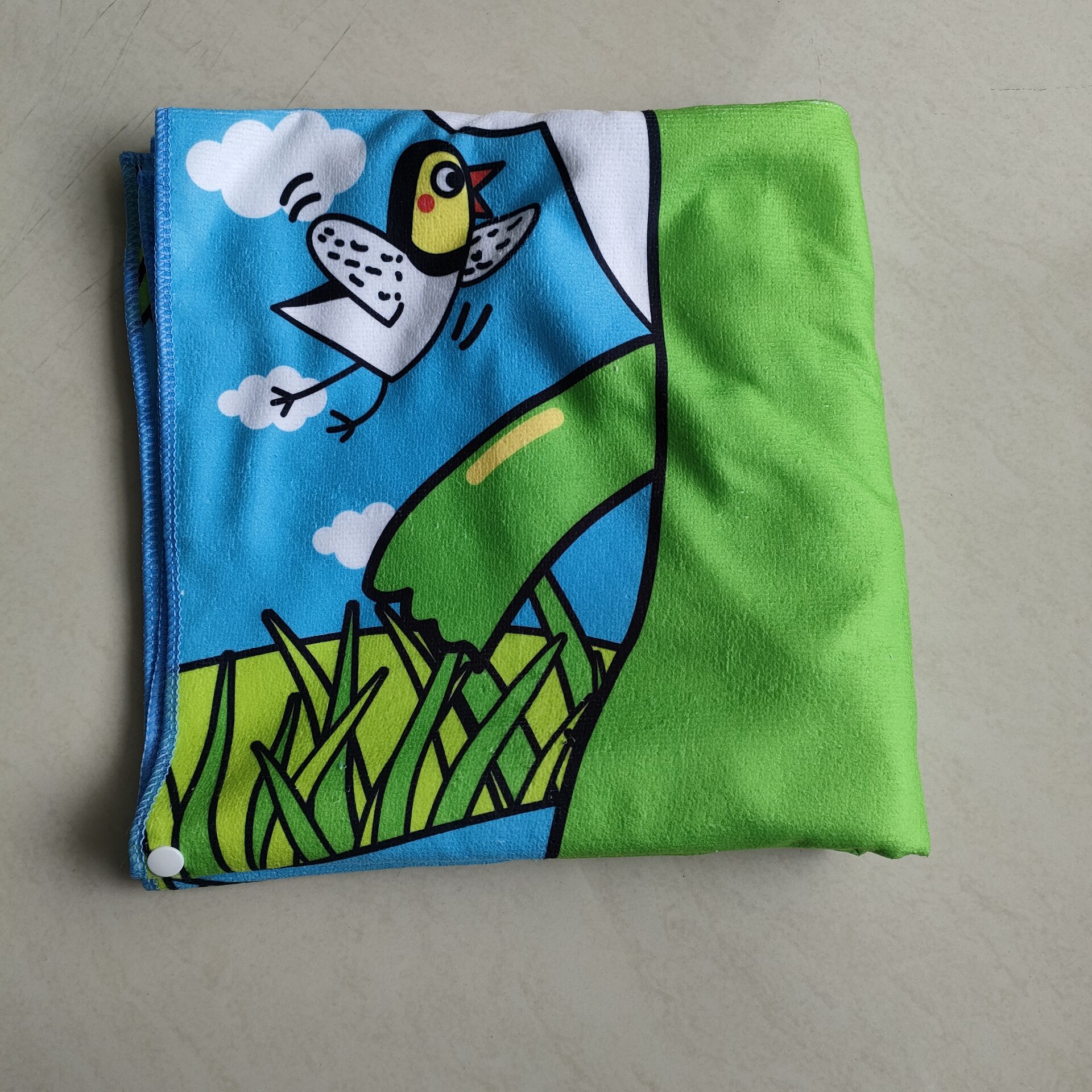 Hotsale microfiber custom poncho towel kids printing beach poncho kids cartoon beach towel
