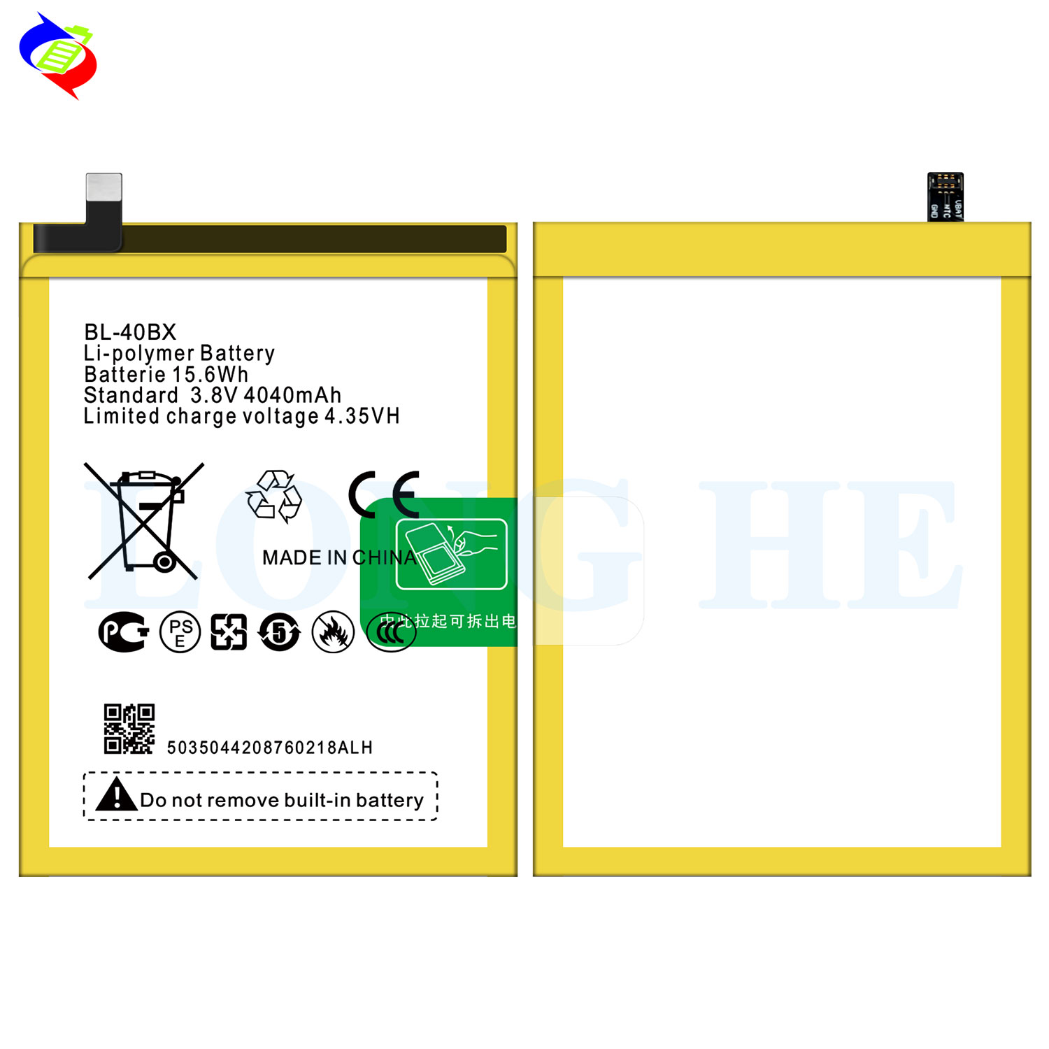 BL-40BX Battery Replacement for Infinix Note 2 X600 3.8V 4040mAh Superior Performance