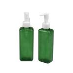 150ml 185ml PETG Cosmetic Bottle Square Shape Body Lotion Pump Bottle 24/410