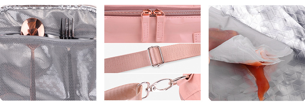 Waterproof Pink Reusable Insulated Lunch Cooler Bags For Kids