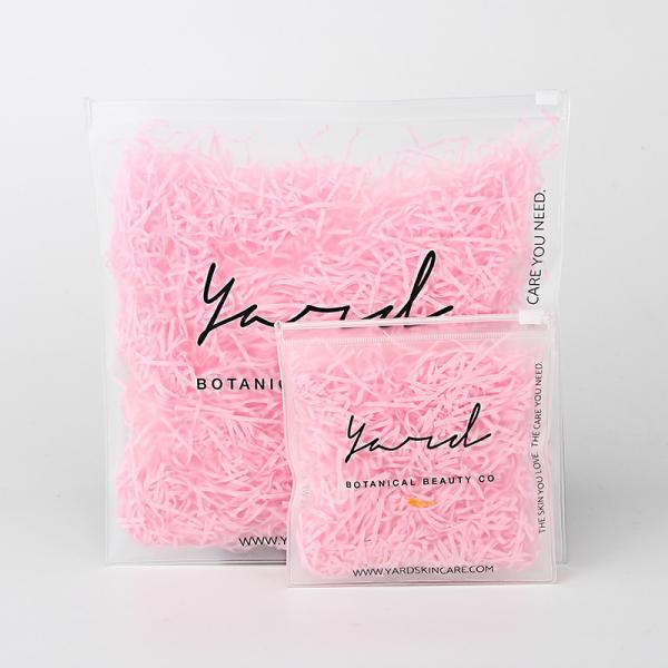 Biodegradable Custom Brand Logo Frosted Zipper Pvc Clear Travel Bags Makeup