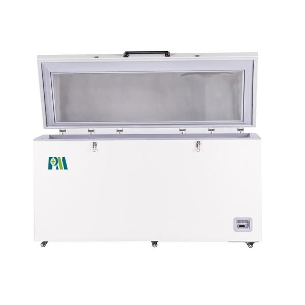 R290 Refrigerant Stainless Steel Laboratory Chest Freezer Direct Cooling LED