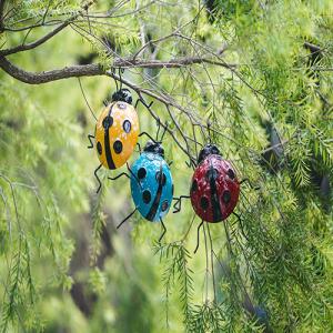 Wholesale Unique Metal Yard Ornaments Medium Metal Garden Ladybugs Tree Decor from china suppliers