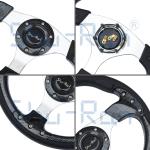 Golf Cart Racing Carbon Fiber Steering Wheel For Club Car, EZGO, And Yamaha