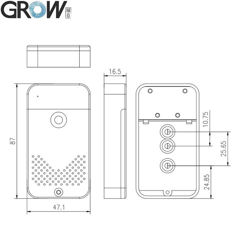 Grow Black Plastic Battery Enclosure for Door Access Control