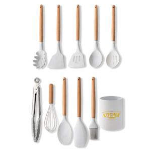 Wholesale Wood Silicone Kitchen Utensil Sets 11PCS Nonmelting Odorless Scaldingproof from china suppliers
