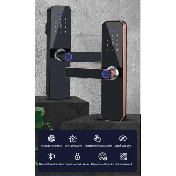 Virtual Password Fingerprint Door Lock Keyless Bluetooth Wifi Biometric Digital For Business