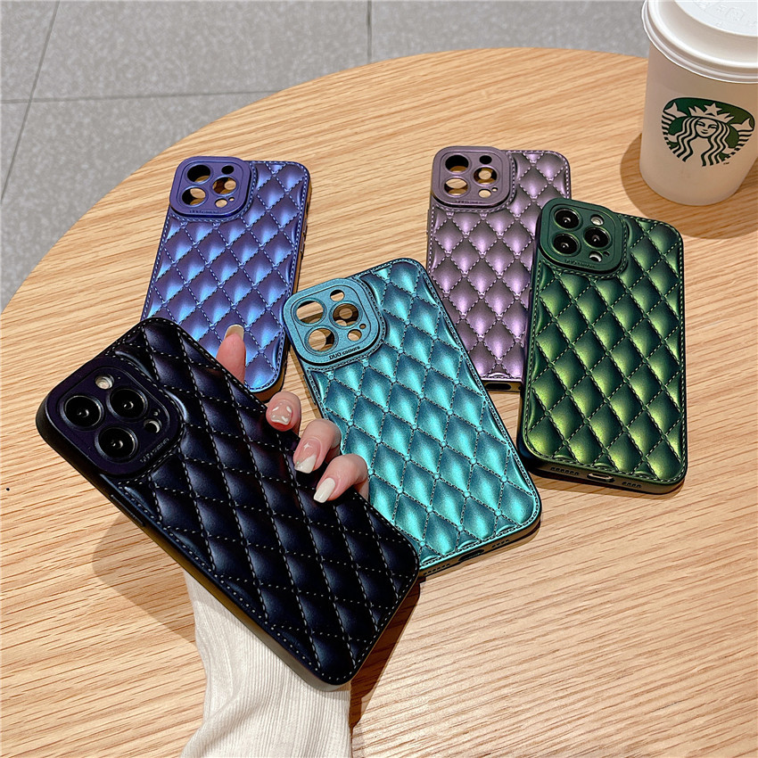 Chameleon Lambskin Cell Phone Case For Iphone 8plus / Xs 11 / 12 / 13pro Max