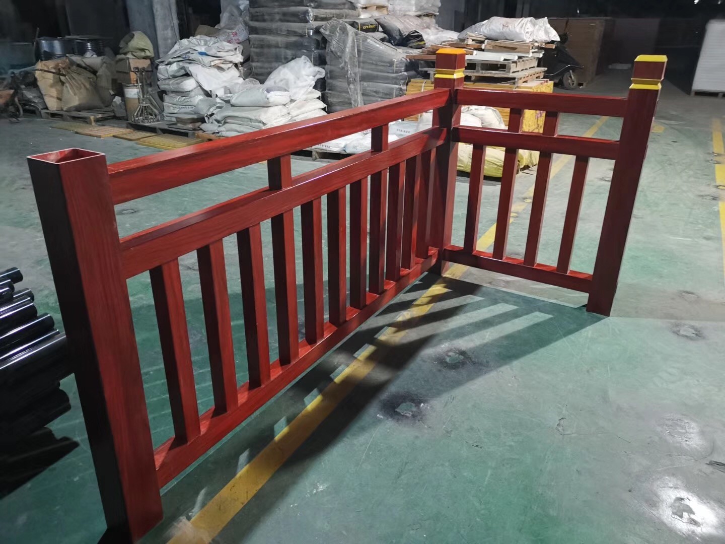 Customized Fiberglass Wood Grain Handrail Or Fence For Garden And Landscape
