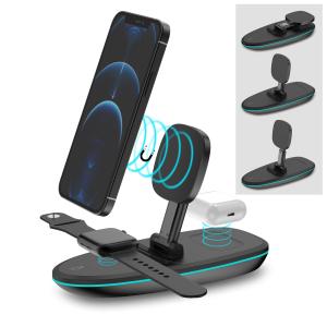 Wholesale Portable 15W Wireless Charger Station Fast Magnetic Charging For IPhone Multifunction from china suppliers