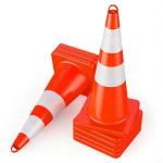 1.8KG PVC Traffic Safety Cones Orange Cone Construction For Warning Emergency