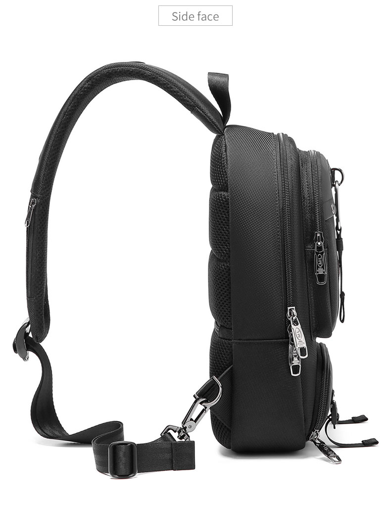 Factory wholesale large capacity shoulder bag multi functional travel sling bag men's Crossbody chest bag