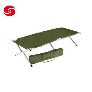China Army Green Outdoor Camping Bed  Aluminum Frame Military on sale