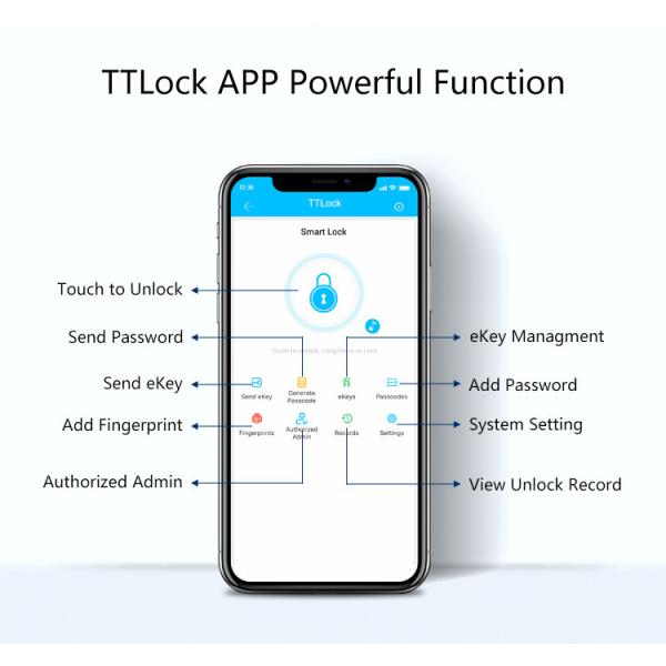 Keyless Sliding Glass Door Security Locks Electronic Intelligent