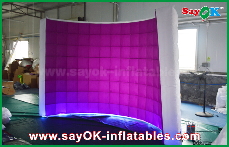 Inflatable Photo Booth Hire Kiosk LED Wall Inflatable Photo Booth , Party Led Photobooth Oxford Cloth Material