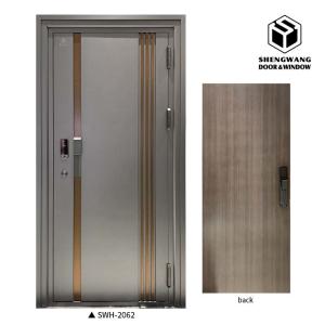 Wholesale Apartment Safety Door Aluminum Wooden Door Soundproof Entry For Market from china suppliers