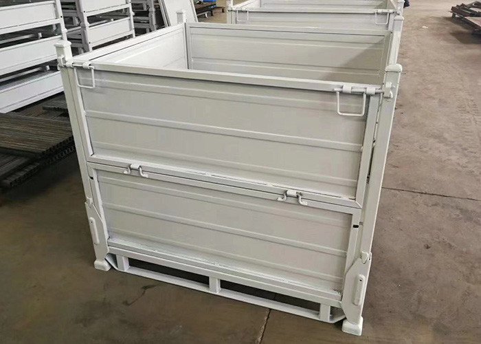 OEM Storage Stillage Box Metal Pallet Container Powder Coated Finish