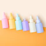 150g Pink Blue Oil Dropper Glass Bottle Cylinder Round Shape