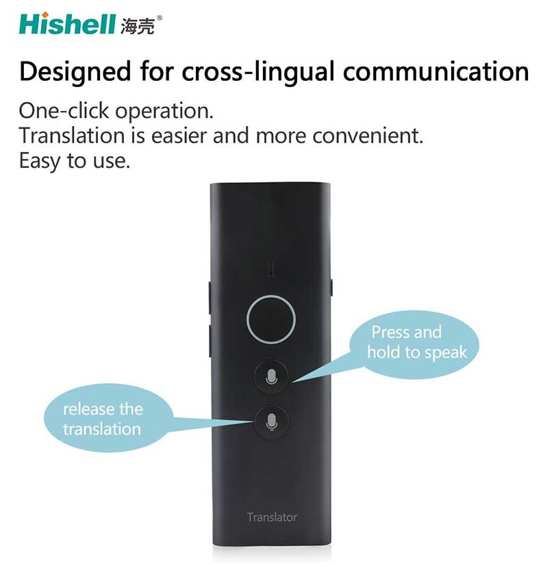 Cordless Lightweight AI Translator Device , Multipurpose Portable Voice Translator