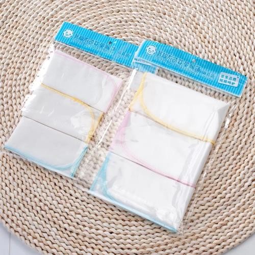 Small Pure Cotton Handkerchiefs Facial Customized Layers Plain Style