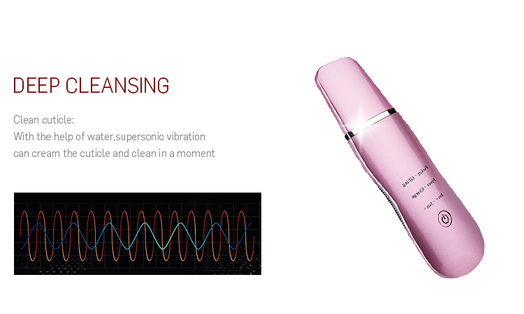 Rechargeable Multifunction Beauty Device , Ultrasonic Skin Cleaner