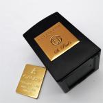 Luxury Personalized Self Adhesive logo Sticker 3d Embossed Metal Aluminum Labels