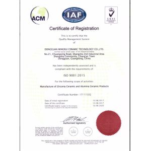 Dongguan Ming Rui Ceramic Technology Co.,ltd Certifications