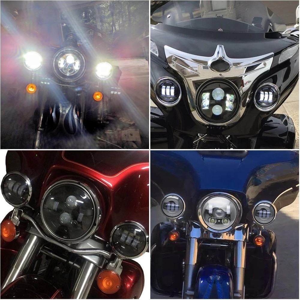 30Watt Led Harley Davidson Fog Light For Jeep Wrangler Jk / 6000K Xenon White Auto Fog Lamps