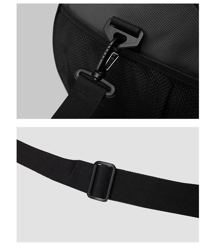 250MM Basketball Training Black Nylon Travel Gym Bag Duffle Gym Fitness