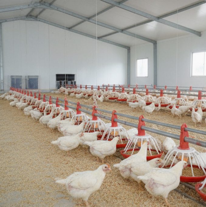 Customizable Galvanized Steel Broiler Floor Rearing Equipment with Automatic Supporting Systems for Poultry Farming