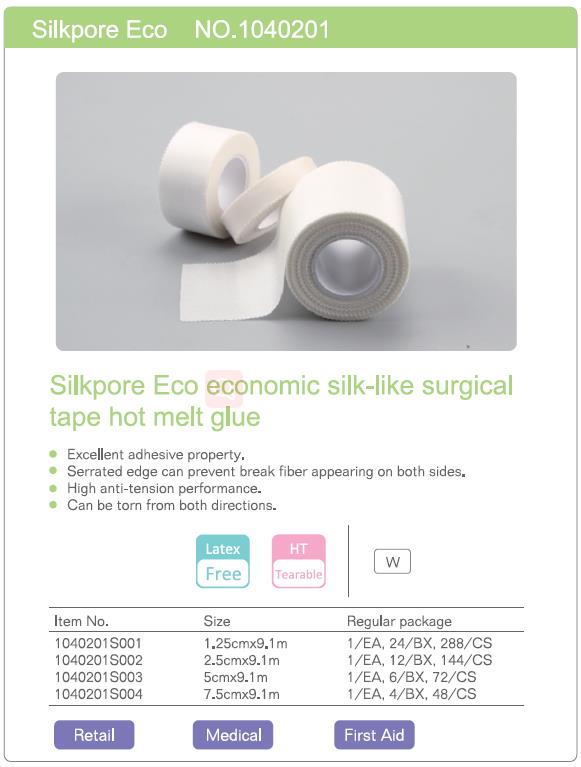 Medical Micropore Non-woven Surgical Adhesive Tapes for Wound
