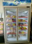 Commercial Vertical Display Freezer With Low Temperature For Meat Seafood