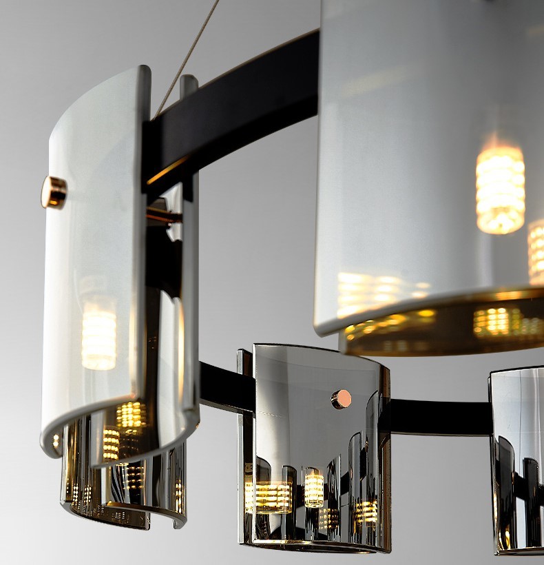 24in 40in Modern Decorative Ceiling Lights Copper Electroplated Minimalist Chandelier Lighting