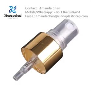 Wholesale Half Cover Travel Perfume Container Head Fine Mist Gold Aluminum Sprayer from china suppliers