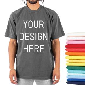 Wholesale Polyester Cotton 180gsm Quick Dry Unisex T-shirt Men's Short Sleeve Solid Pullover Crewneck Sports Election Promotion from china suppliers